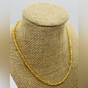 Solid Translucent Gold Beaded Choker Necklace Boho-chic Classic Preppy Coastal